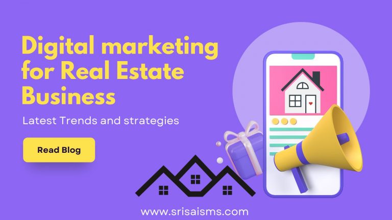 the image represents digital marketing benefits, trends and strategies to improve real estate businesses.